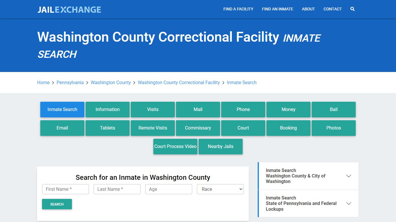 Washington County Correctional Facility Inmate Search - Jail Exchange